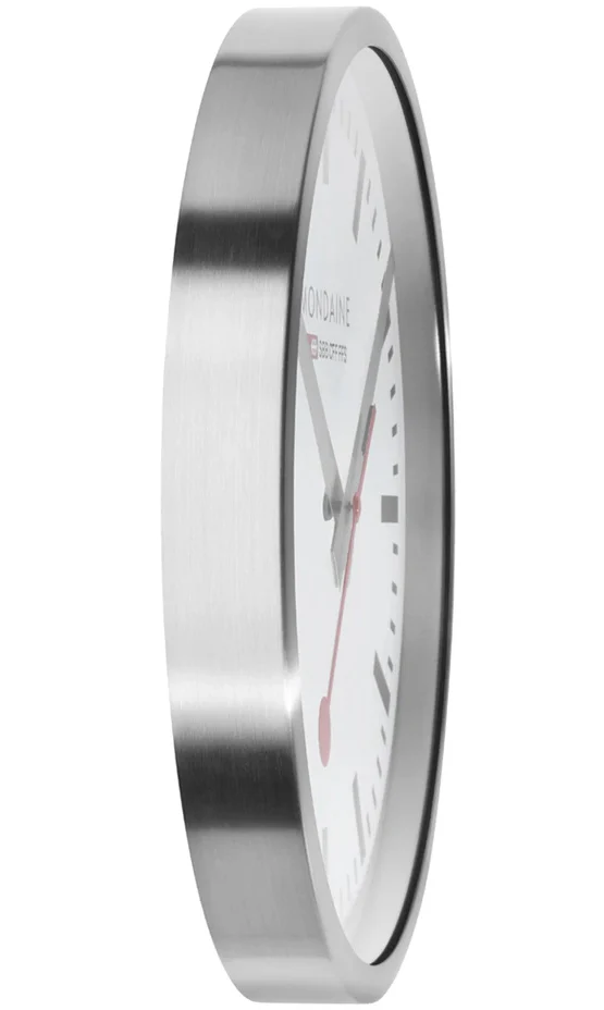 Mondaine Clock Wall Kitchen Silver Watch - Image 3