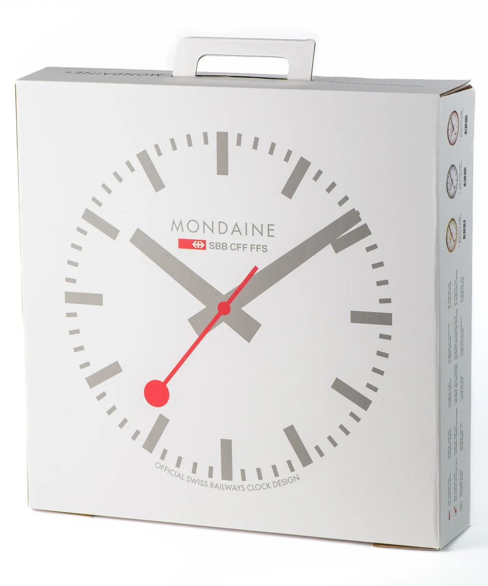 Mondaine Clock Wall Kitchen Silver Watch - Image 5
