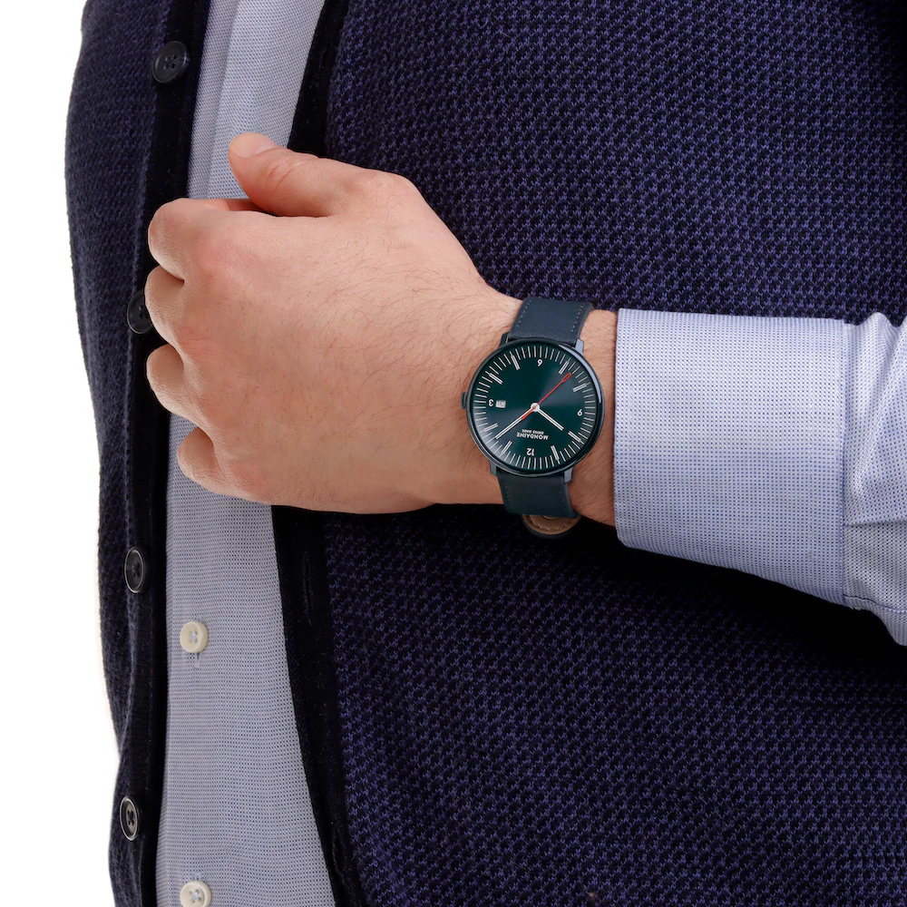 Mondaine Doppio 41mm Mens Watch - Image 6