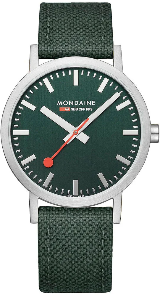 Mondaine Classic Park Green Watch - Image 2