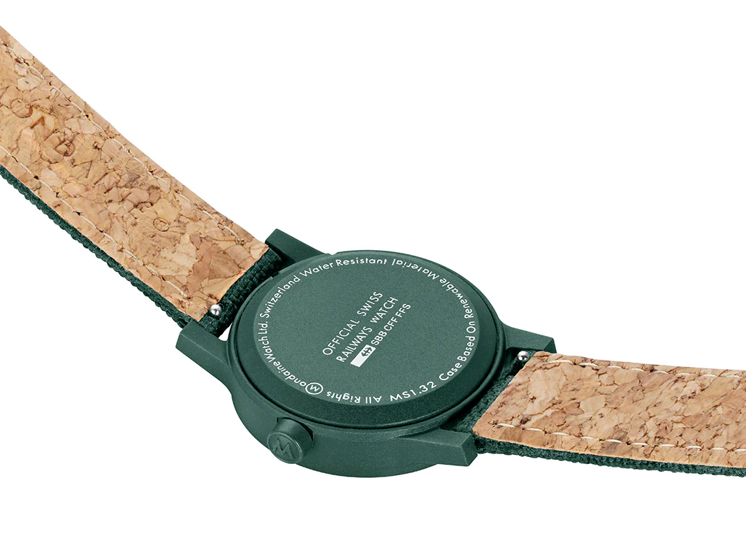 Mondaine Essence Park Green Textile Watch - Image 3