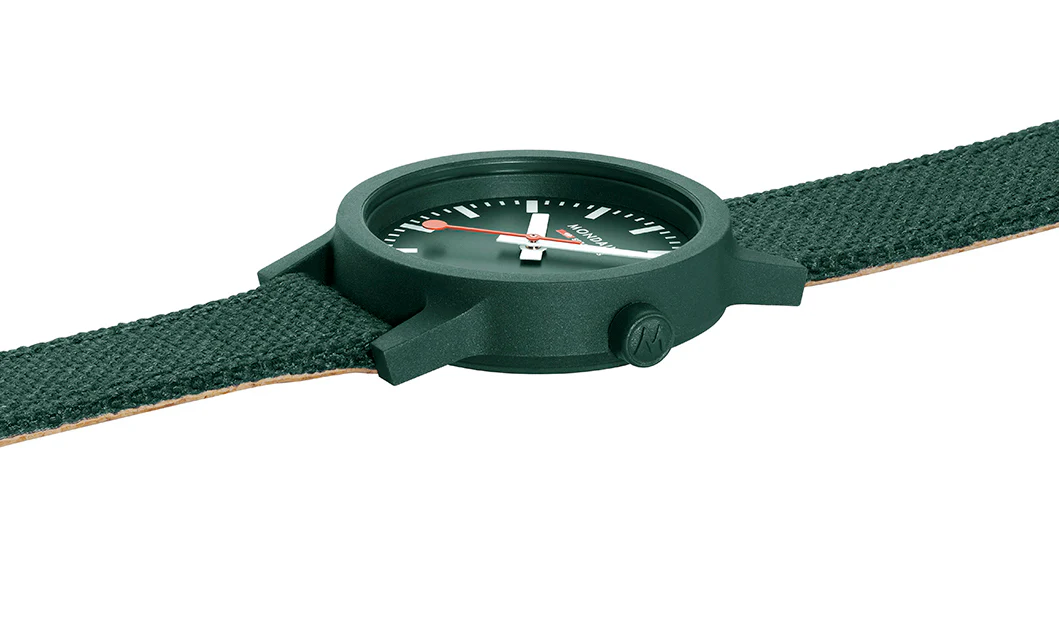 Mondaine Essence Park Green Textile Watch - Image 4