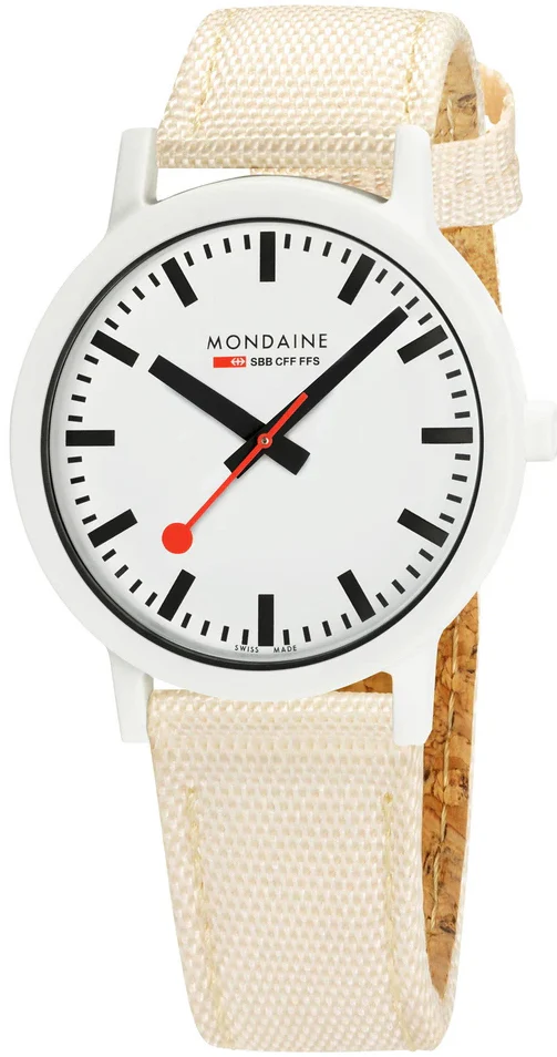 Mondaine Essence White Unisex Watch - Image 2