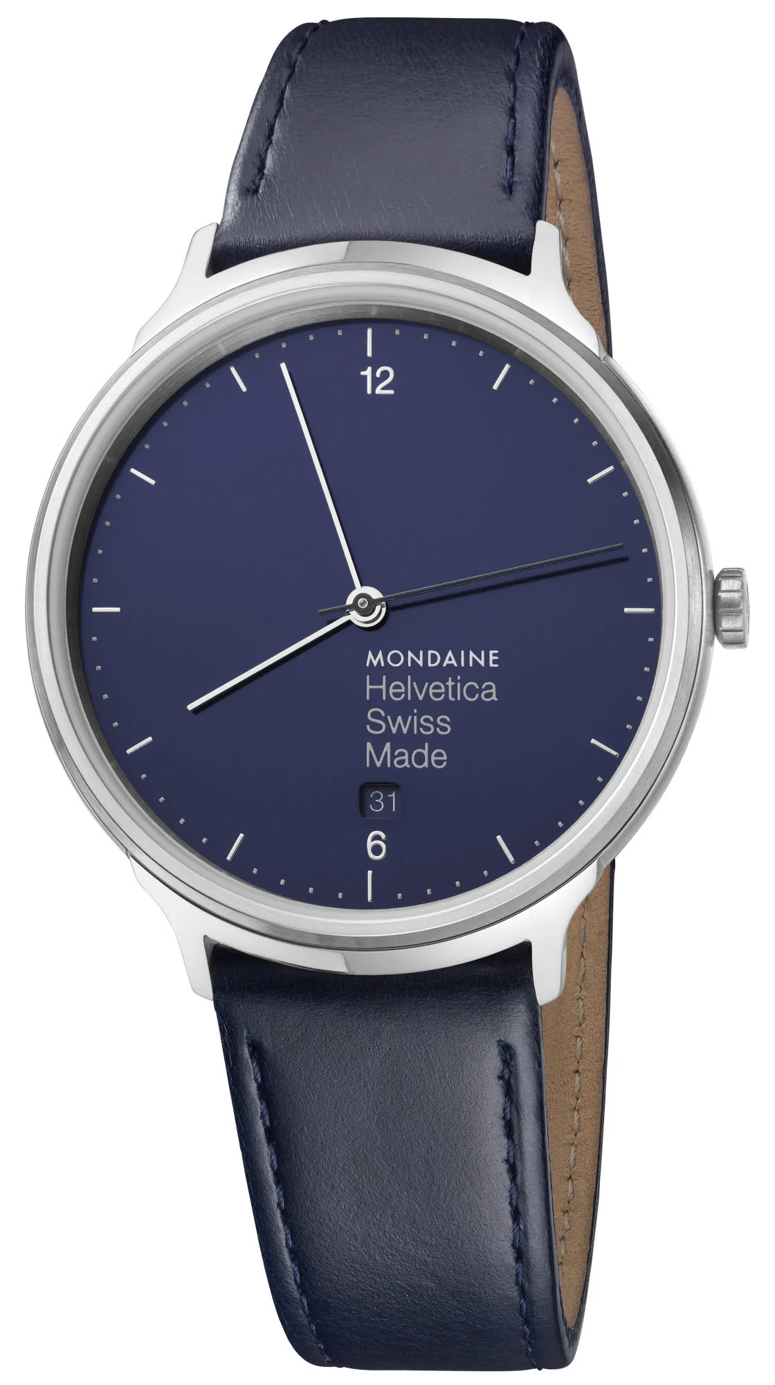 Mondaine Watch Helvetica No1 Blue Marine