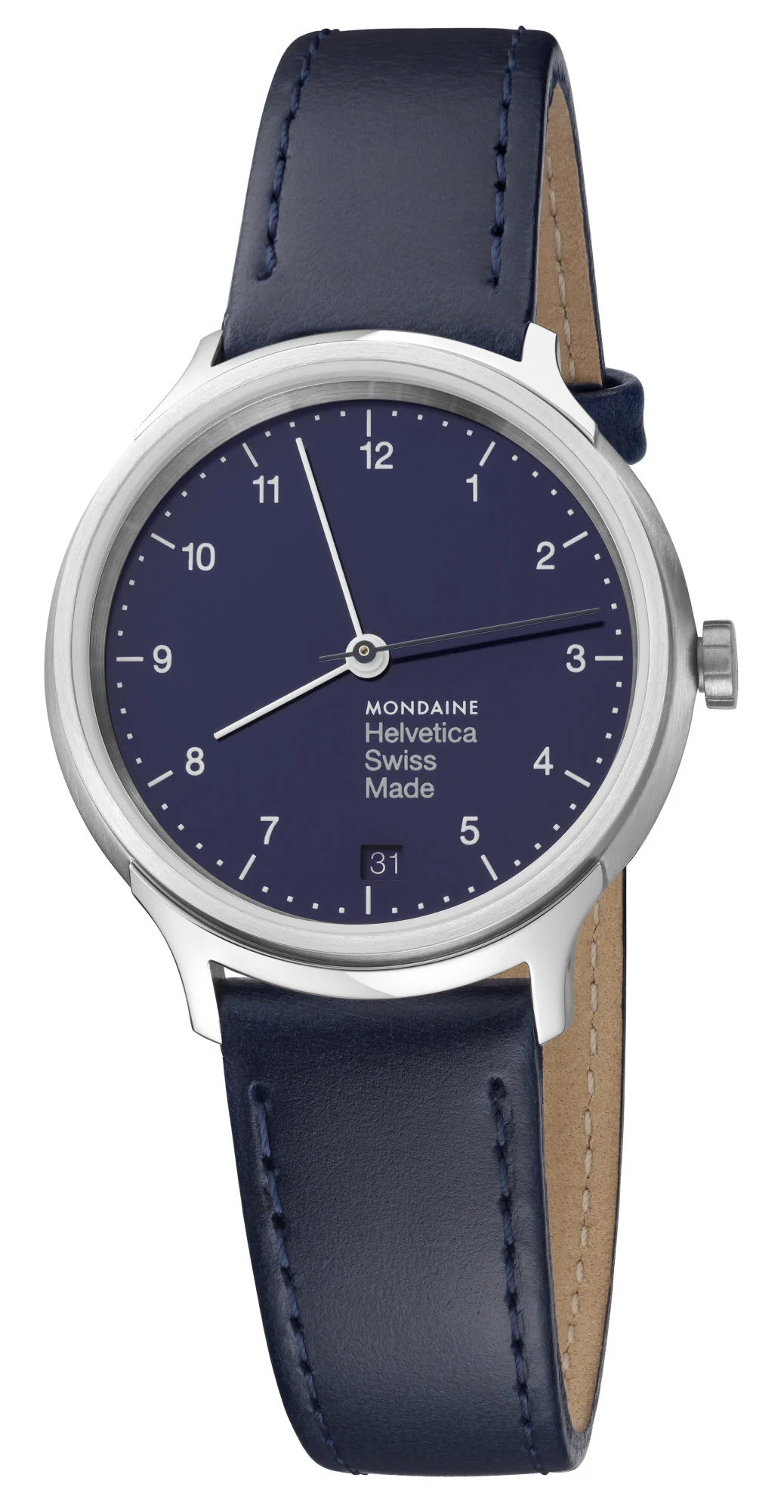 Mondaine Watch Helvetica No1 Blue Marine