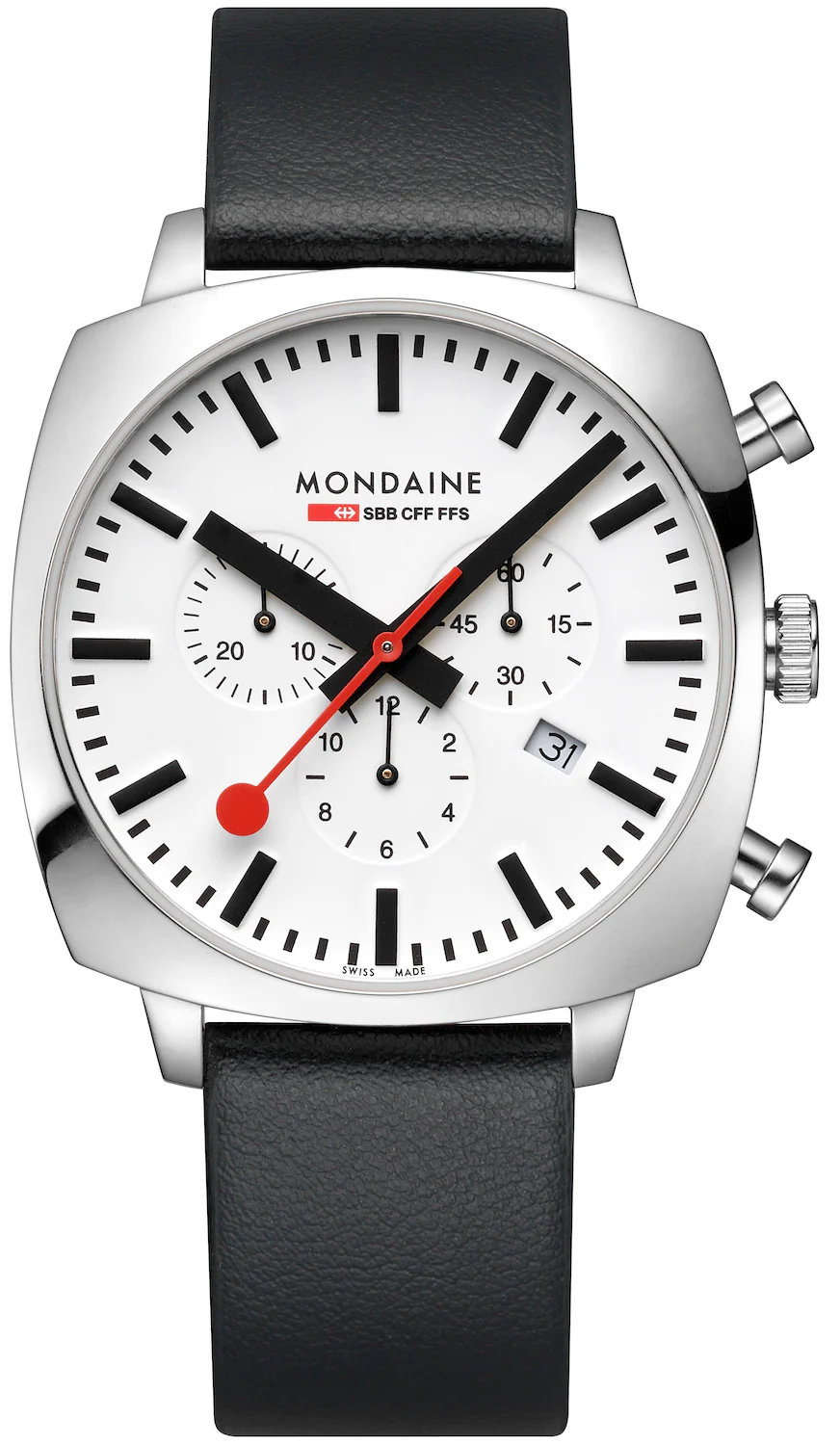 Mondaine Official Swiss Railways Cushion Set Watch - Image 7