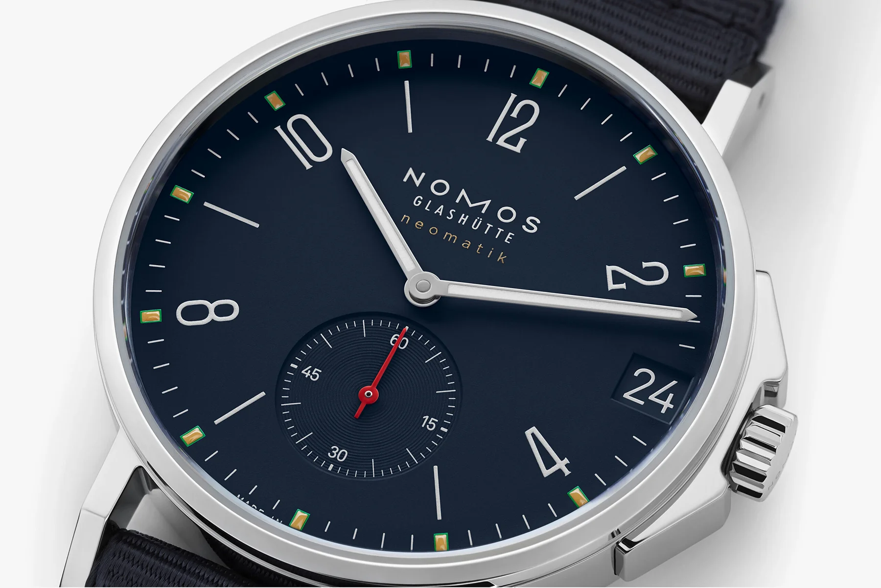 Nomos Glashutte Ahoi Neomatik 38 Date Atlantic Sapphire Crystal Watch - Image 3