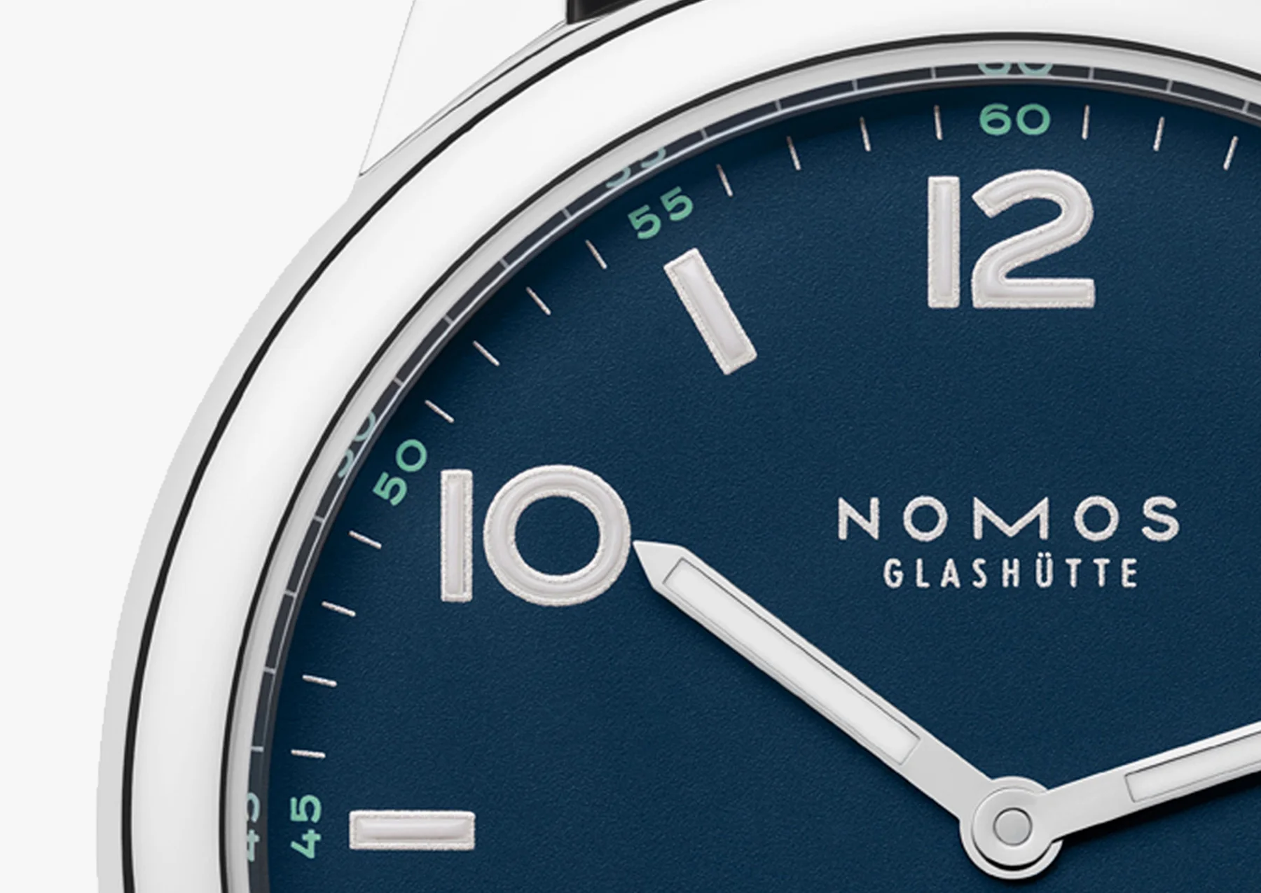 Nomos Glashutte Club Automat Datum Atlantik Sapphire Crystal Watch - Image 3