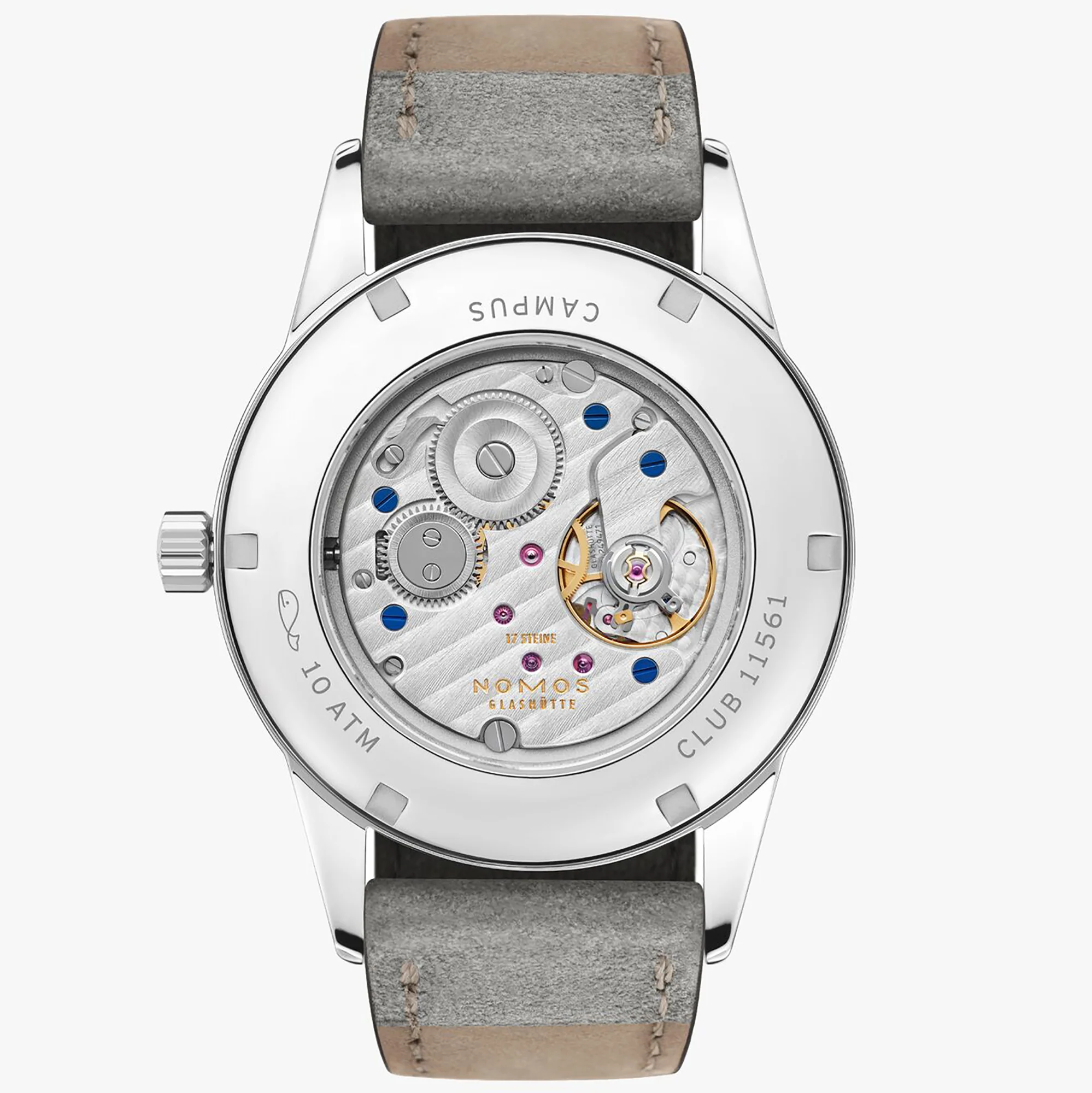 Nomos Glashutte Club Campus 38 Electric Green Sapphire Crystal Watch - Image 2