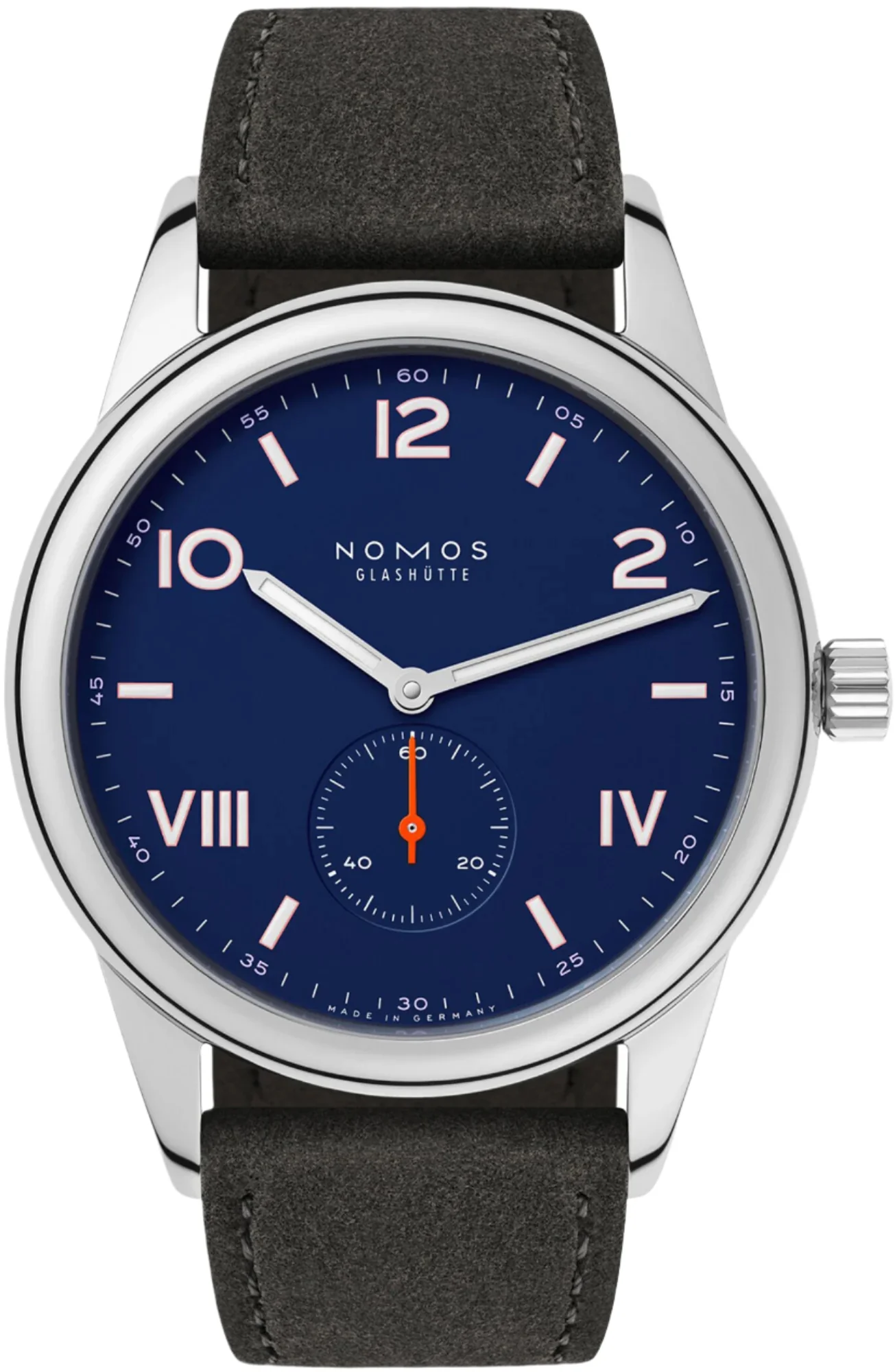 Nomos Glashutte Club Campus 38 Nigh Sky Sapphire Crystal Watch