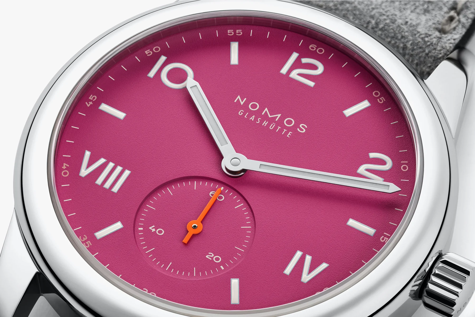 Nomos Glashutte Club Campus Deep Pink Sapphire Crystal Watch - Image 3