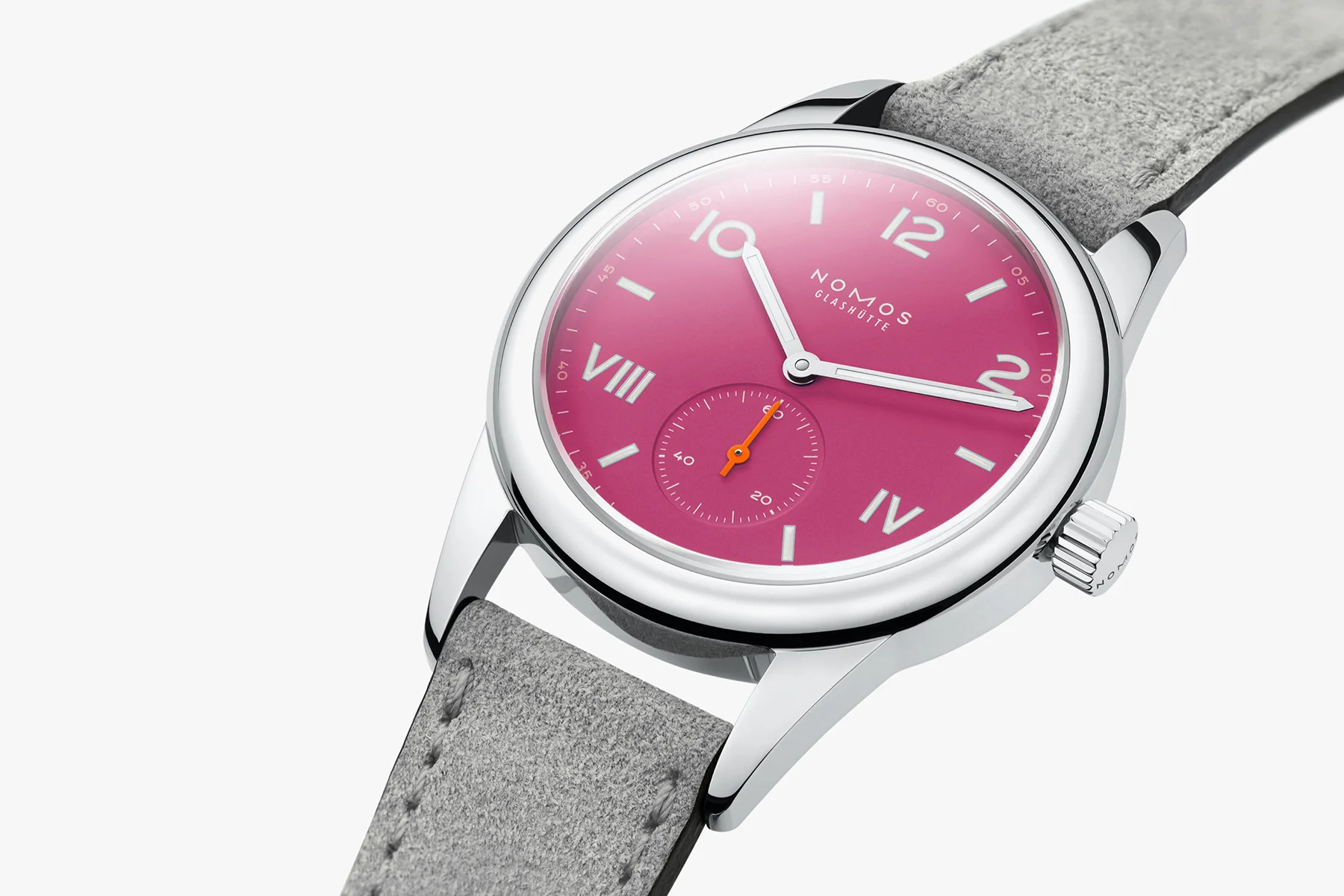 Nomos Glashutte Club Campus Deep Pink Sapphire Crystal Watch - Image 4