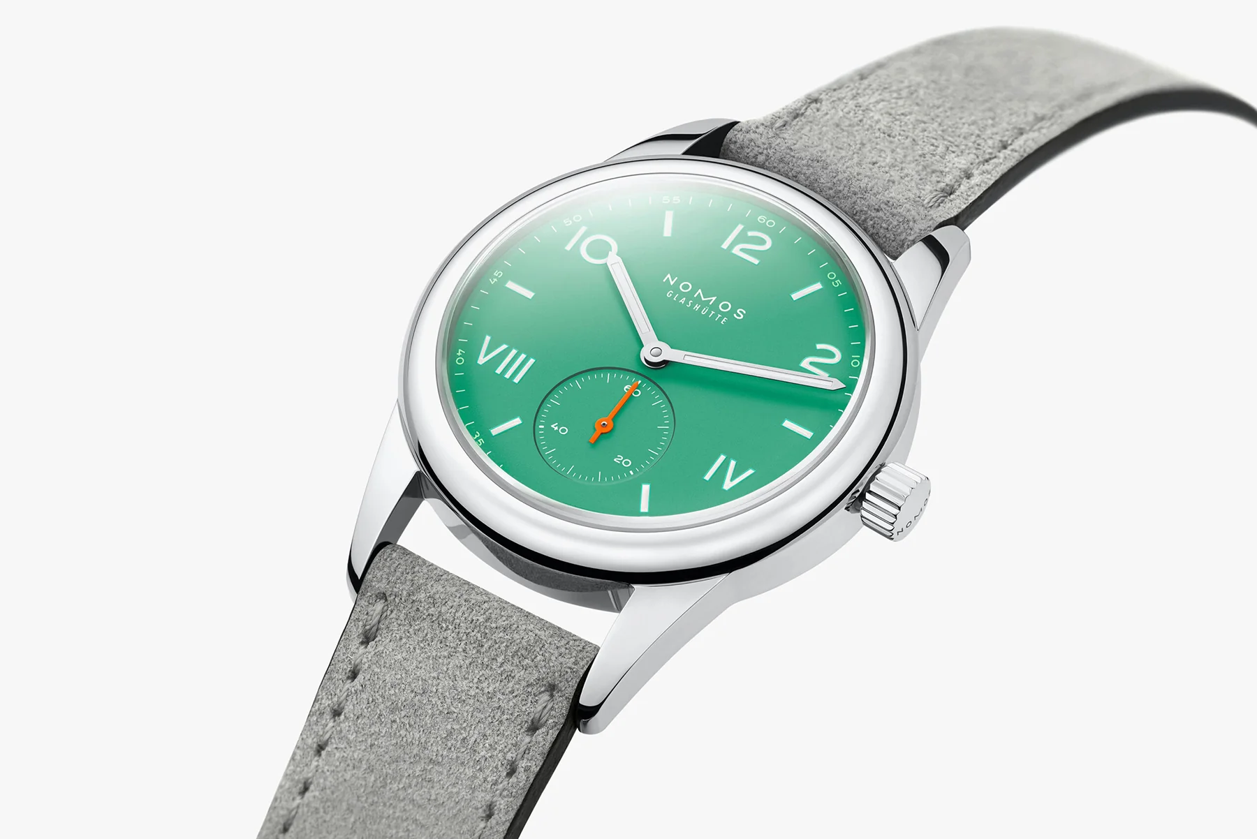 Nomos Glashutte Club Campus Electric Green Sapphire Crystal Watch - Image 3