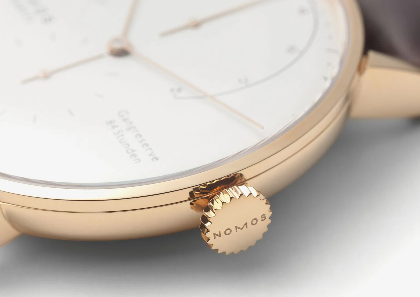 Nomos Glashutte Watch Lambda Rose Gold Sapphire Crystal - Image 7