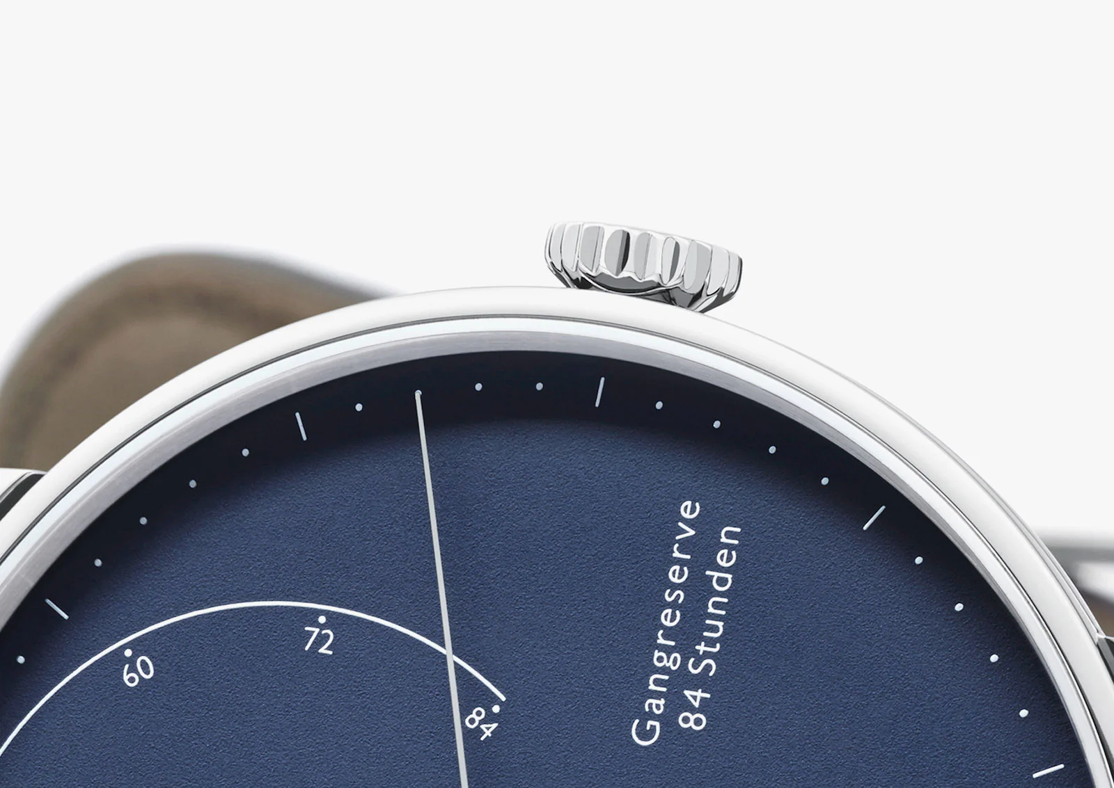 Nomos Glashutte Watch Lambda White Gold Deep Blue Sapphire Crystal - Image 6