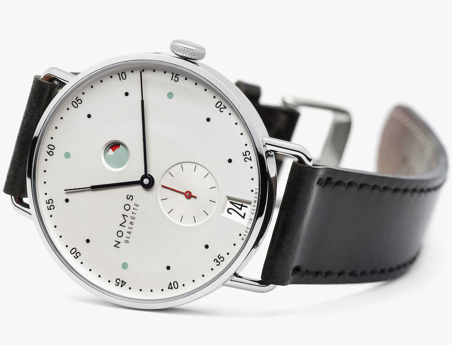 Nomos Glashutte Metro Datum Gangreserve Sapphire Crystal Watch - Image 3