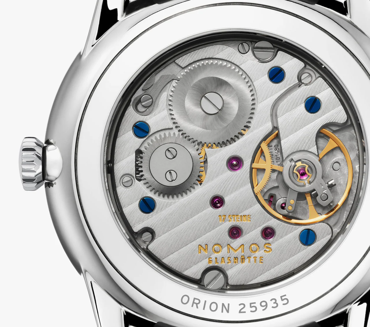 Nomos Glashutte Watch Orion White Sapphire Crystal - Image 6