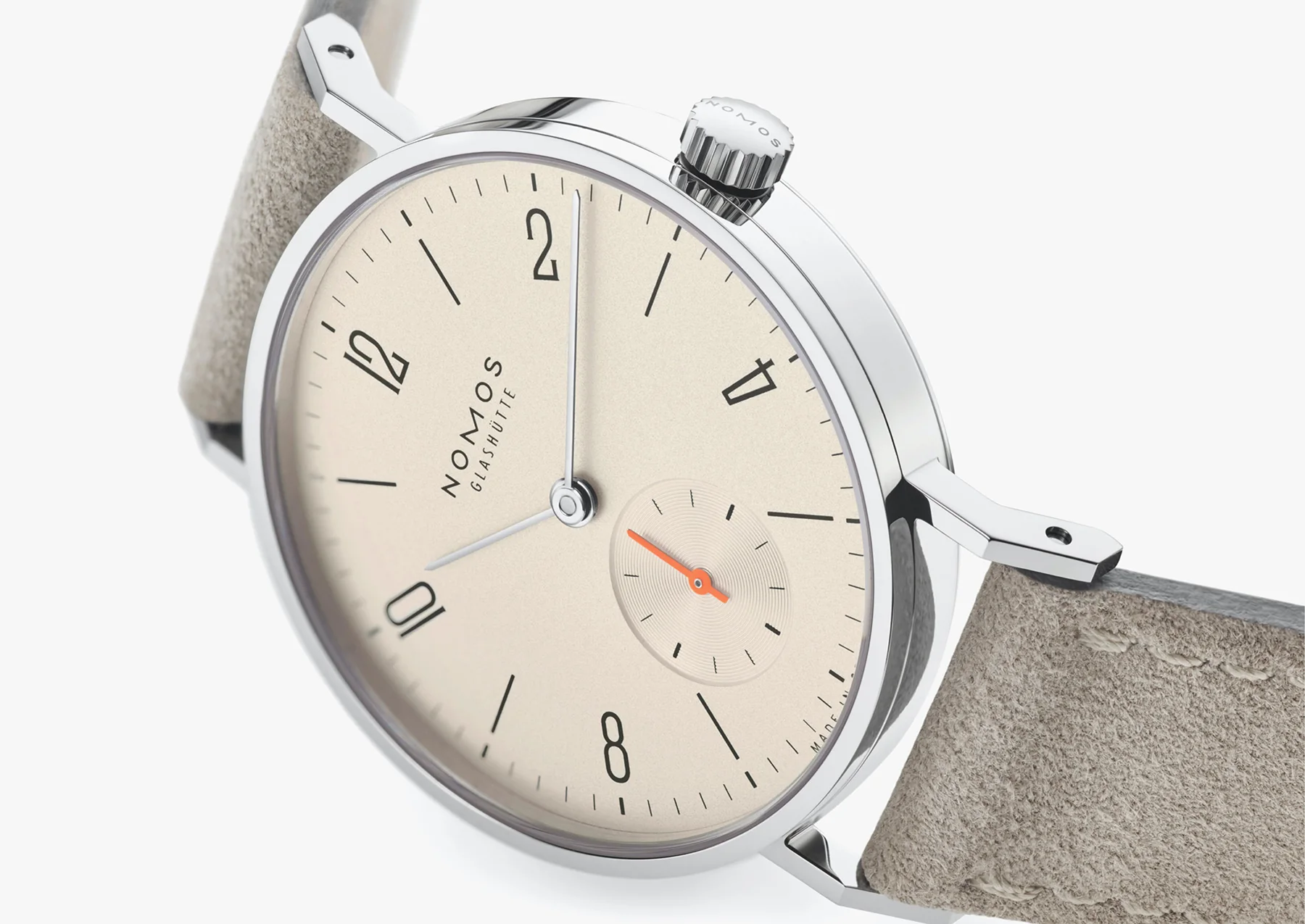 Nomos Glashutte Tangente 33 Champagne Sapphire Crystal Watch - Image 3