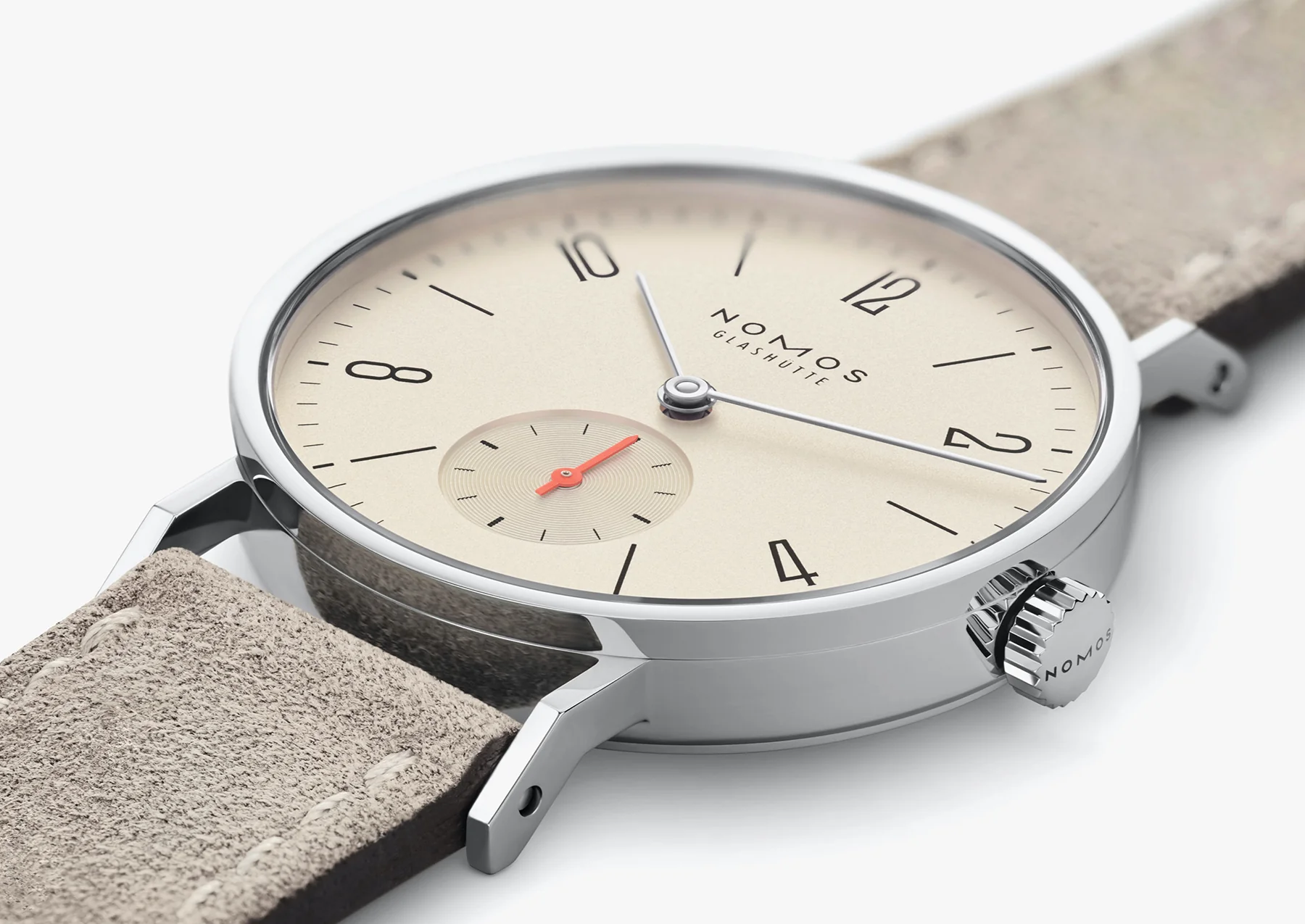 Nomos Glashutte Tangente 33 Champagne Sapphire Crystal Watch - Image 4