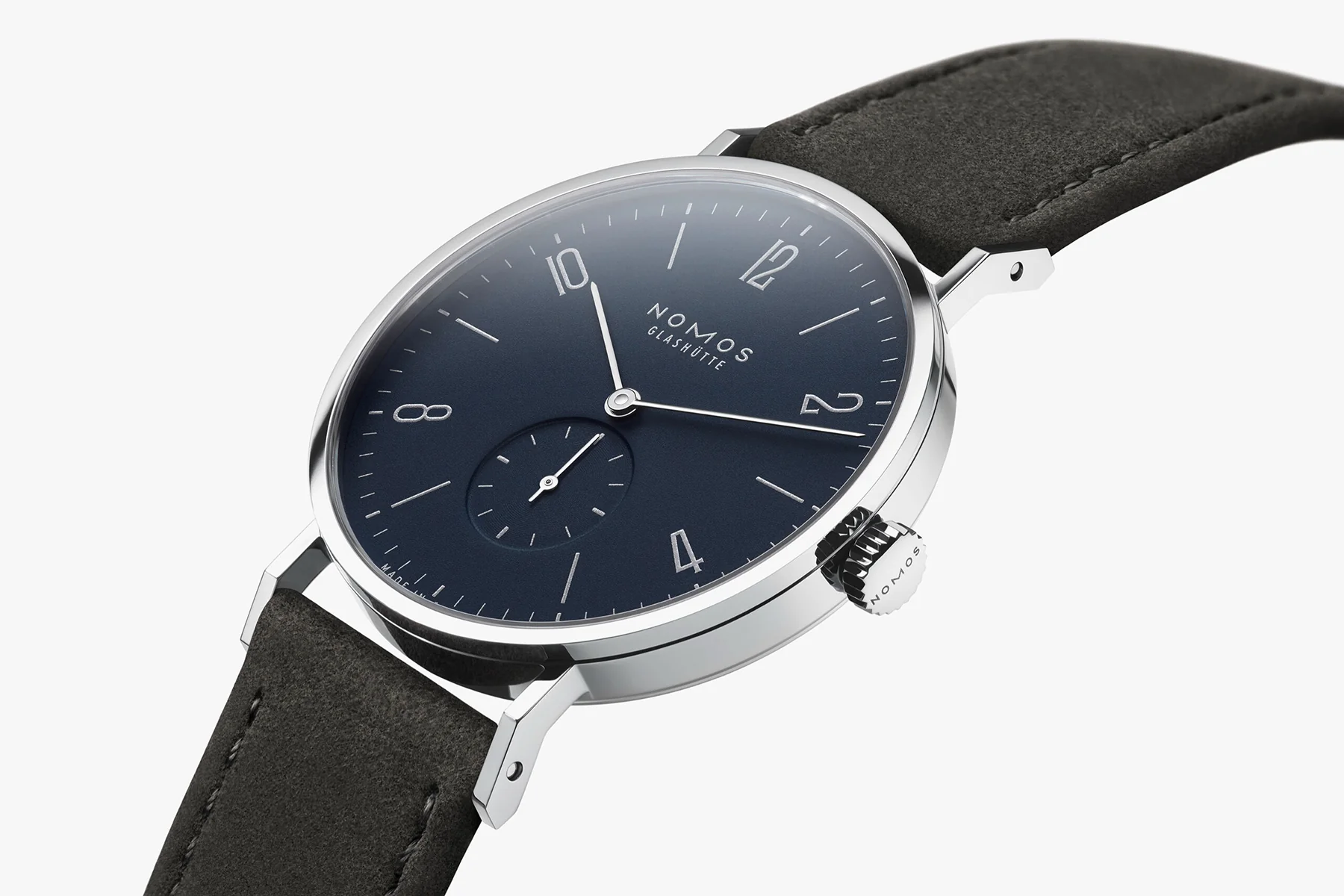 Nomos Glashutte Tangente 38 Midnight Blue Steel Back Watch - Image 3