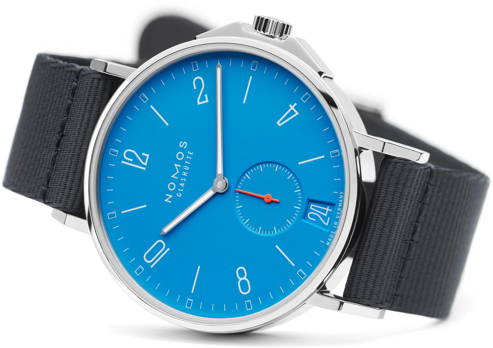 Nomos Glashutte Watch Ahoi Datum Signalblau Sapphire Crystal - Image 3