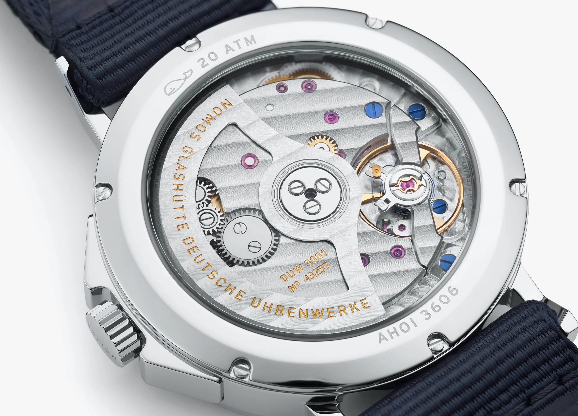 Nomos Glashutte Ahoi Neomatik Atlantic Sapphire Crystal Watch - Image 6