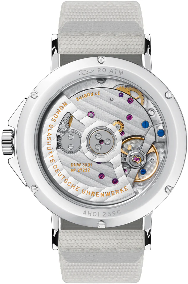 Nomos Glashutte Ahoi Neomatik Siren Blue Sapphire Crystal Watch - Image 4