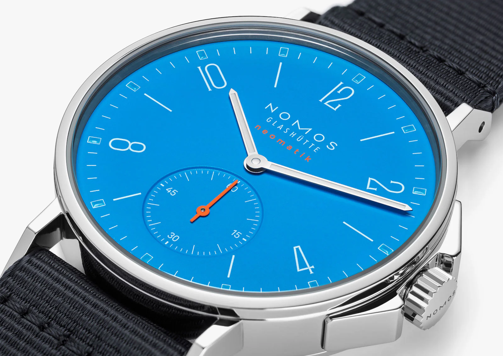 Nomos Glashutte Ahoi Neomatik Siren Blue Sapphire Crystal Watch - Image 5