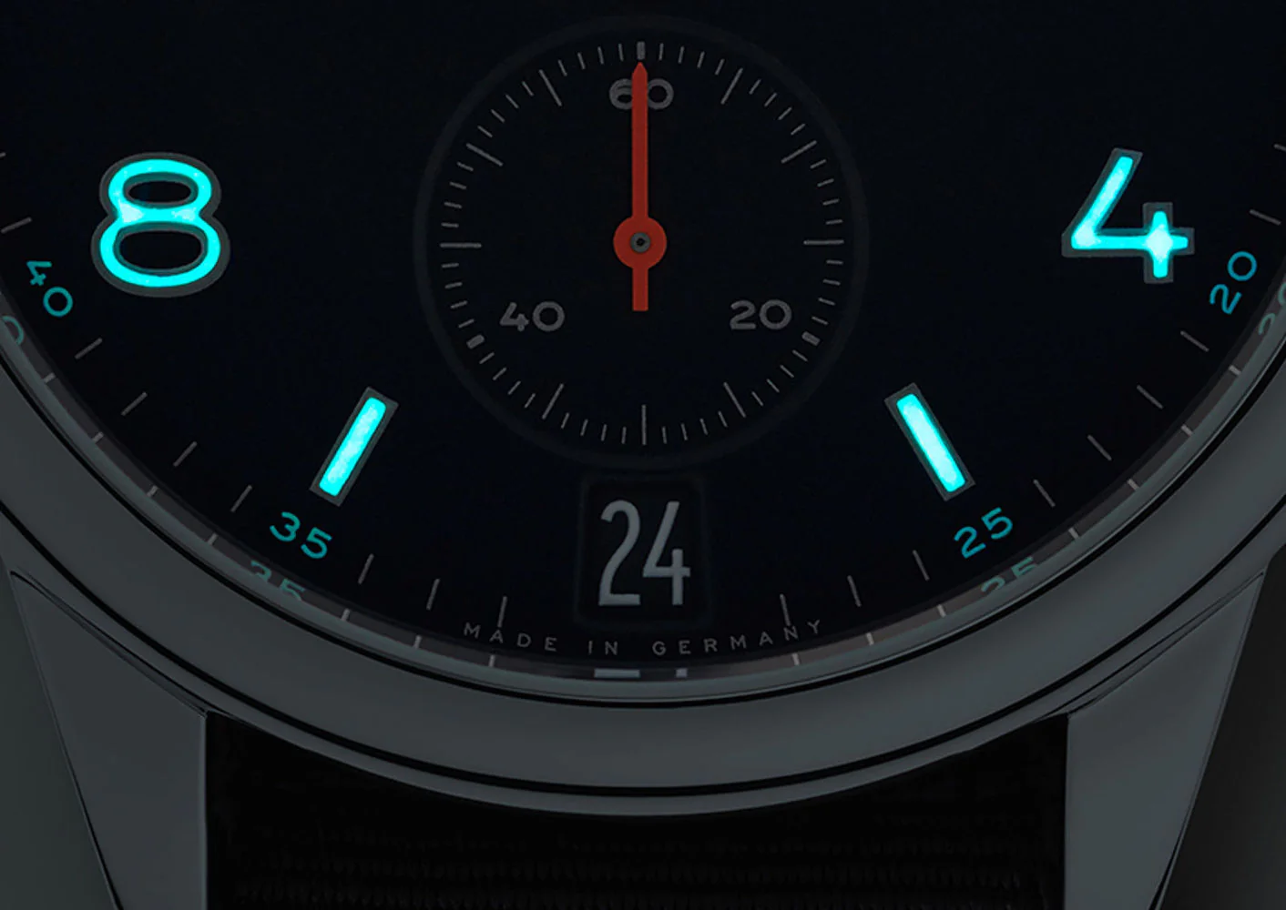 Nomos Glashutte Club Automat Datum Atlantik Sapphire Crystal Watch - Image 8