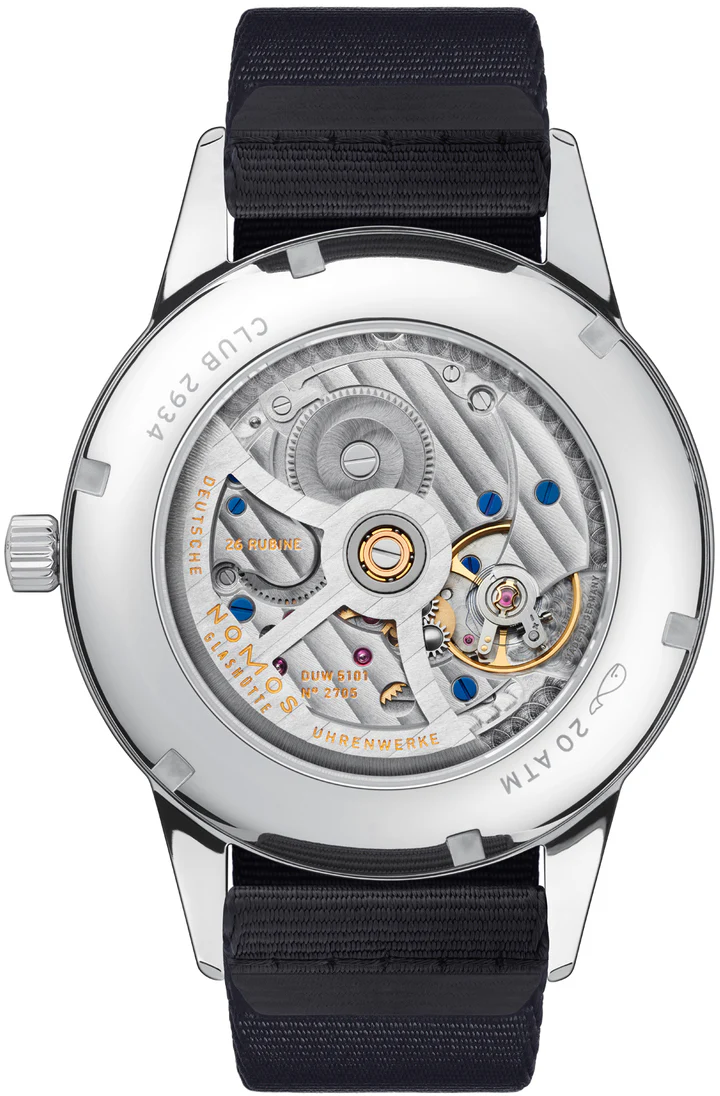 Nomos Glashutte Club Automat Datum Signalblau Sapphire Crystal Watch - Image 2