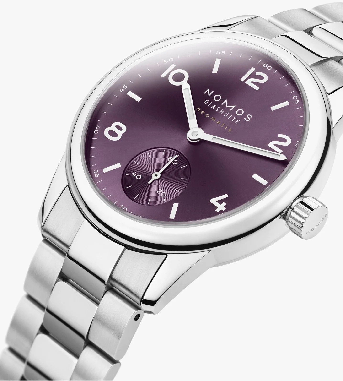 Nomos Glashutte Club Sport Neomatik 34 Purple Sapphire Glass Watch - Image 2
