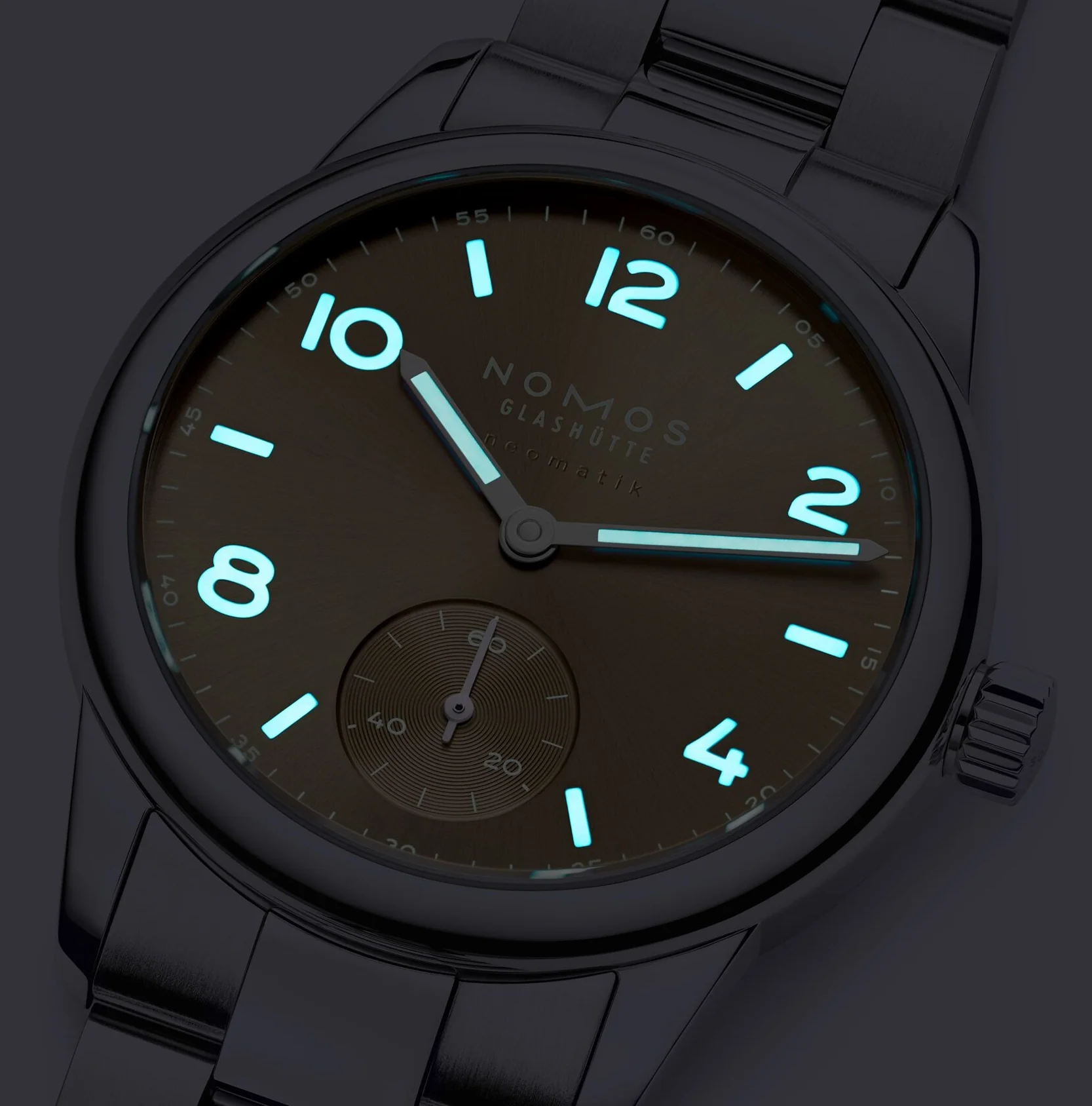 Nomos Glashutte Club Sport Neomatik 34 Purple Sapphire Glass Watch - Image 5