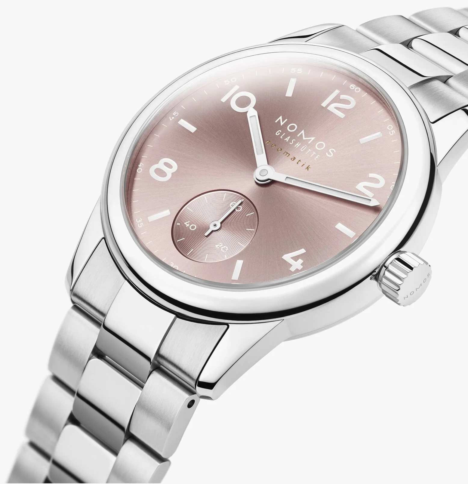 Nomos Glashutte Club Sport Neomatik 34 Rose Sapphire Glass Watch - Image 2