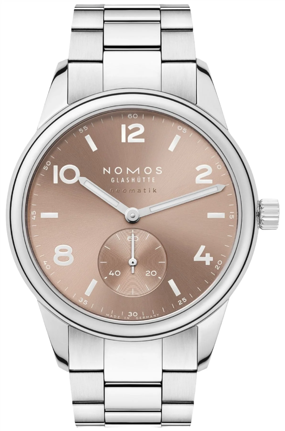 Nomos Glashutte Club Sport Neomatik 39 Ember Steel Back Watch