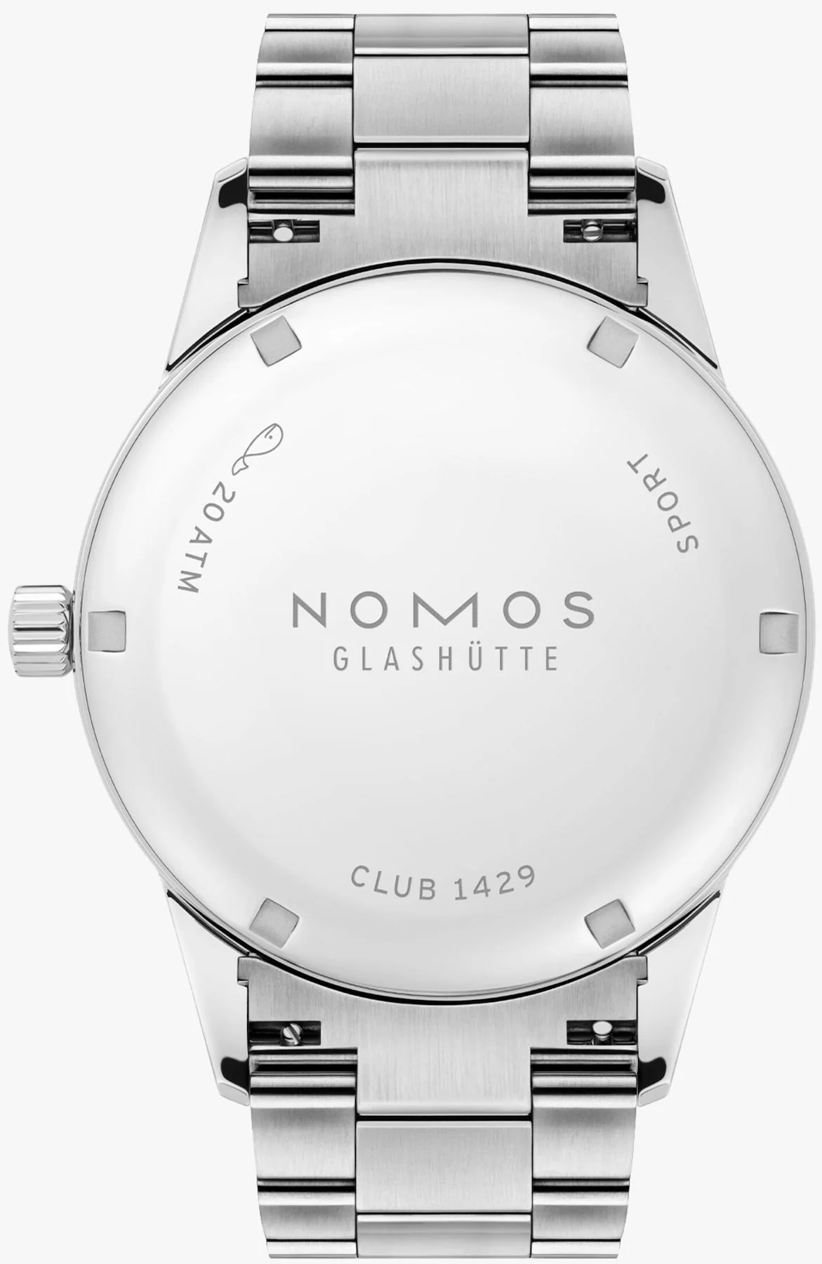 Nomos Glashutte Club Sport Neomatik 39 Smoke Steel Back Watch - Image 2