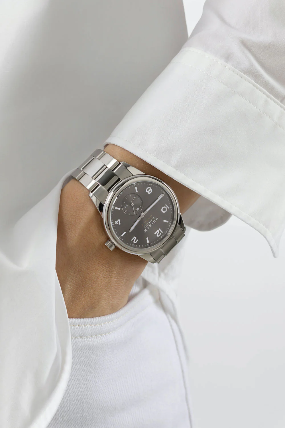 Nomos Glashutte Club Sport Neomatik 39 Smoke Steel Back Watch - Image 6