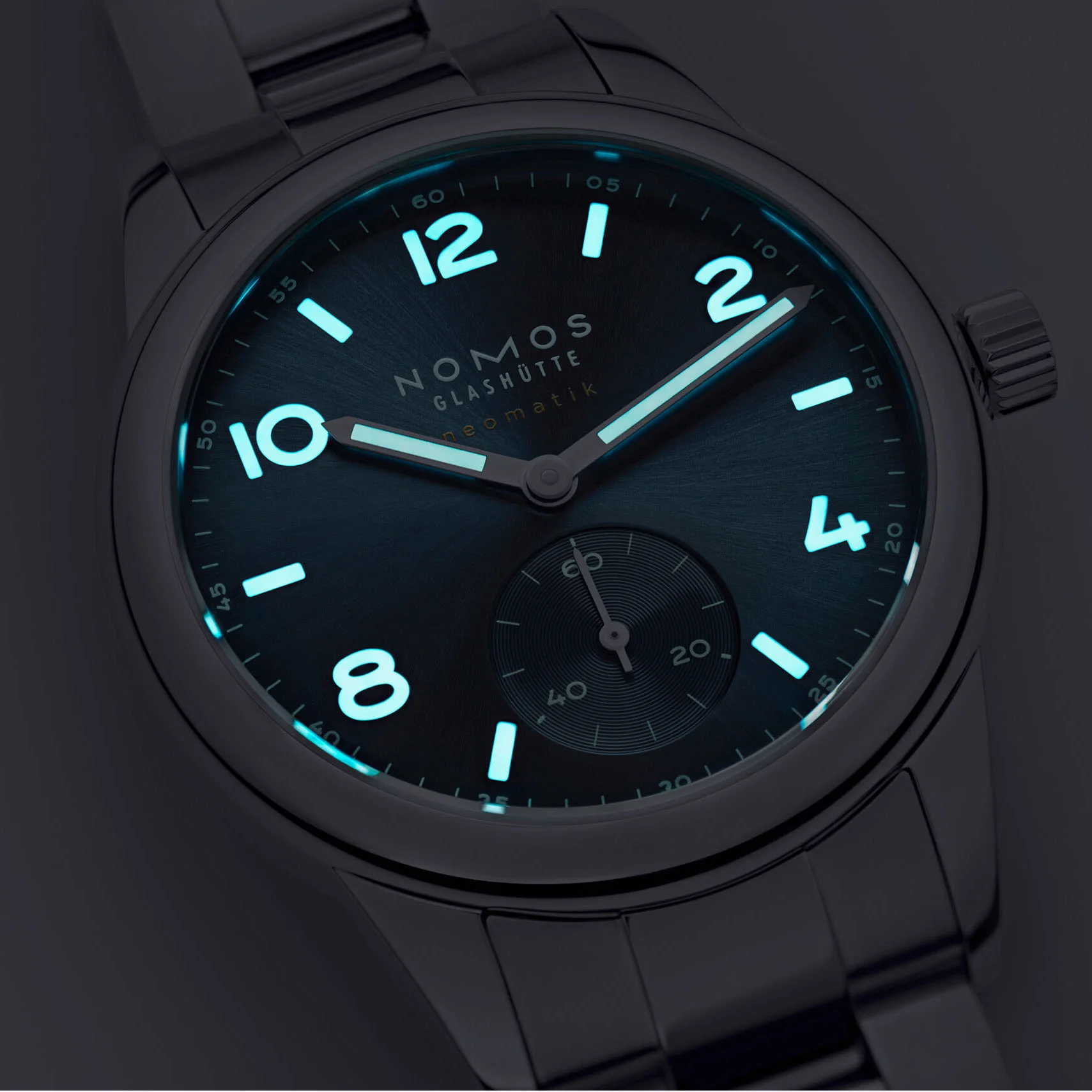 Nomos Glashutte Club Sport Neomatik Polar Blue Sapphire Crystal Watch - Image 3