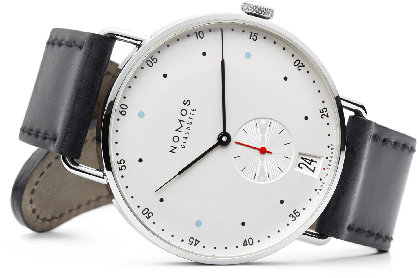 Nomos Glashutte Watch Metro 38 Datum Sapphire Crystal - Image 3
