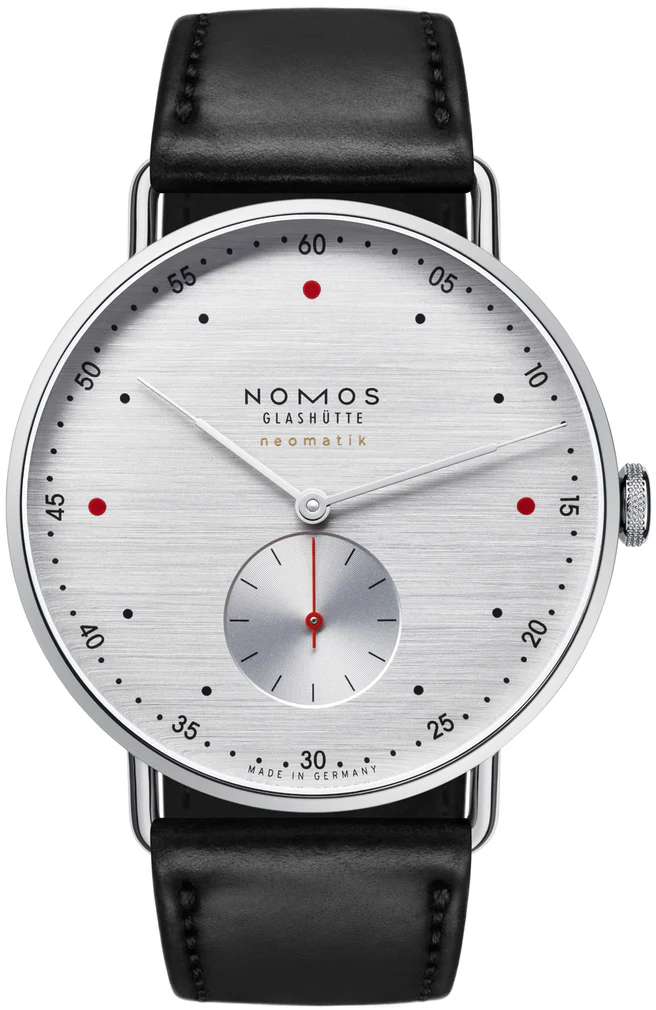 Nomos Glashutte Metro Neomatik 39 Silvercut Sapphire Crystal Watch