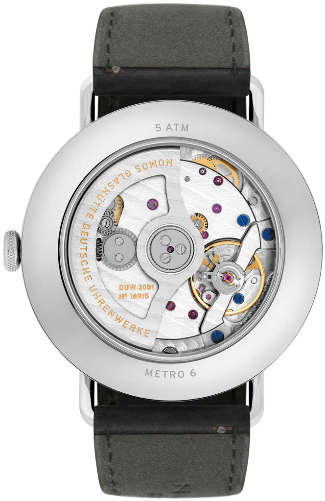 Nomos Glashutte Metro Neomatik 39 Silvercut Sapphire Crystal Watch - Image 2