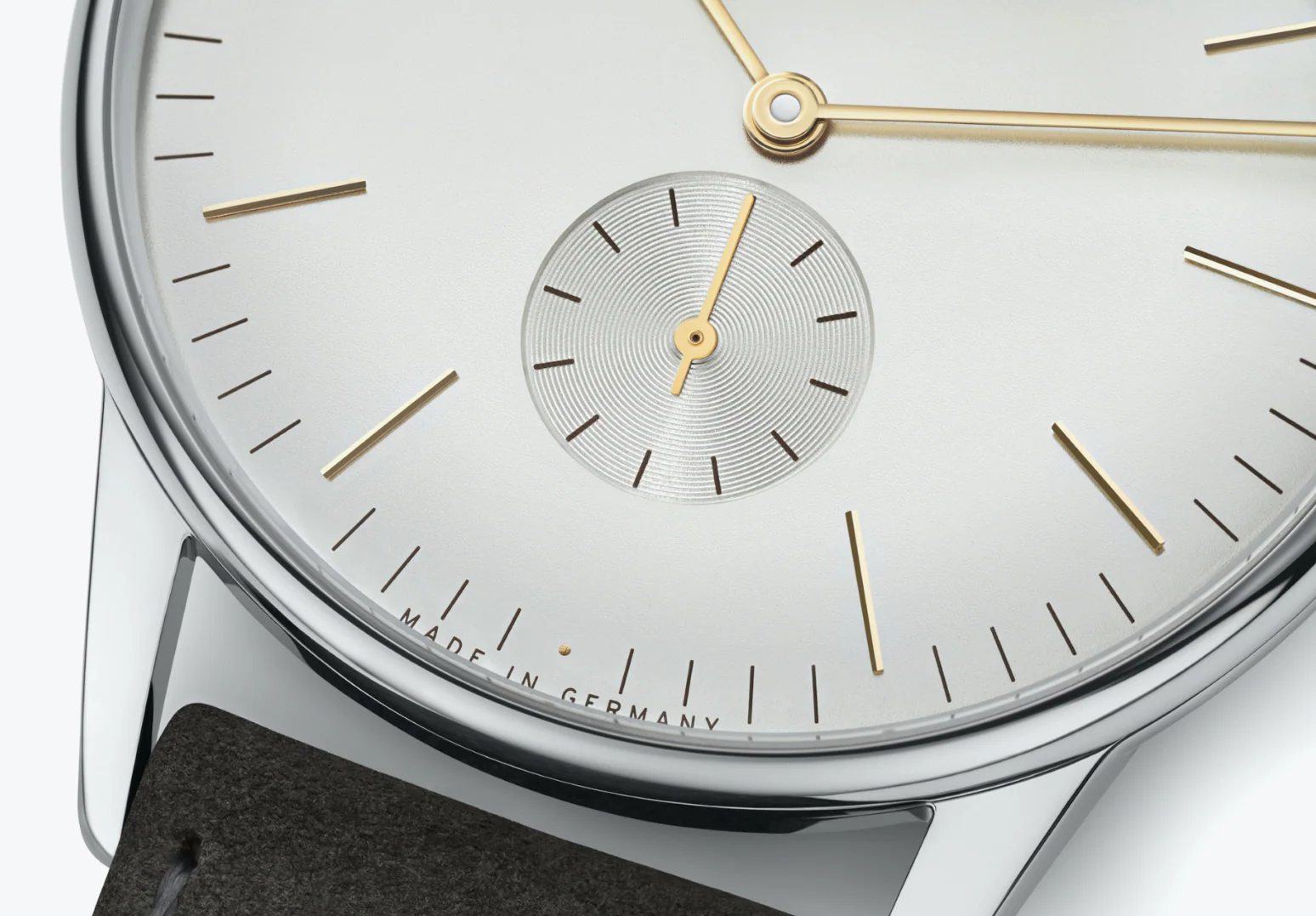 Nomos Glashutte Orion 38 Silver Sapphire Glass Watch - Image 5