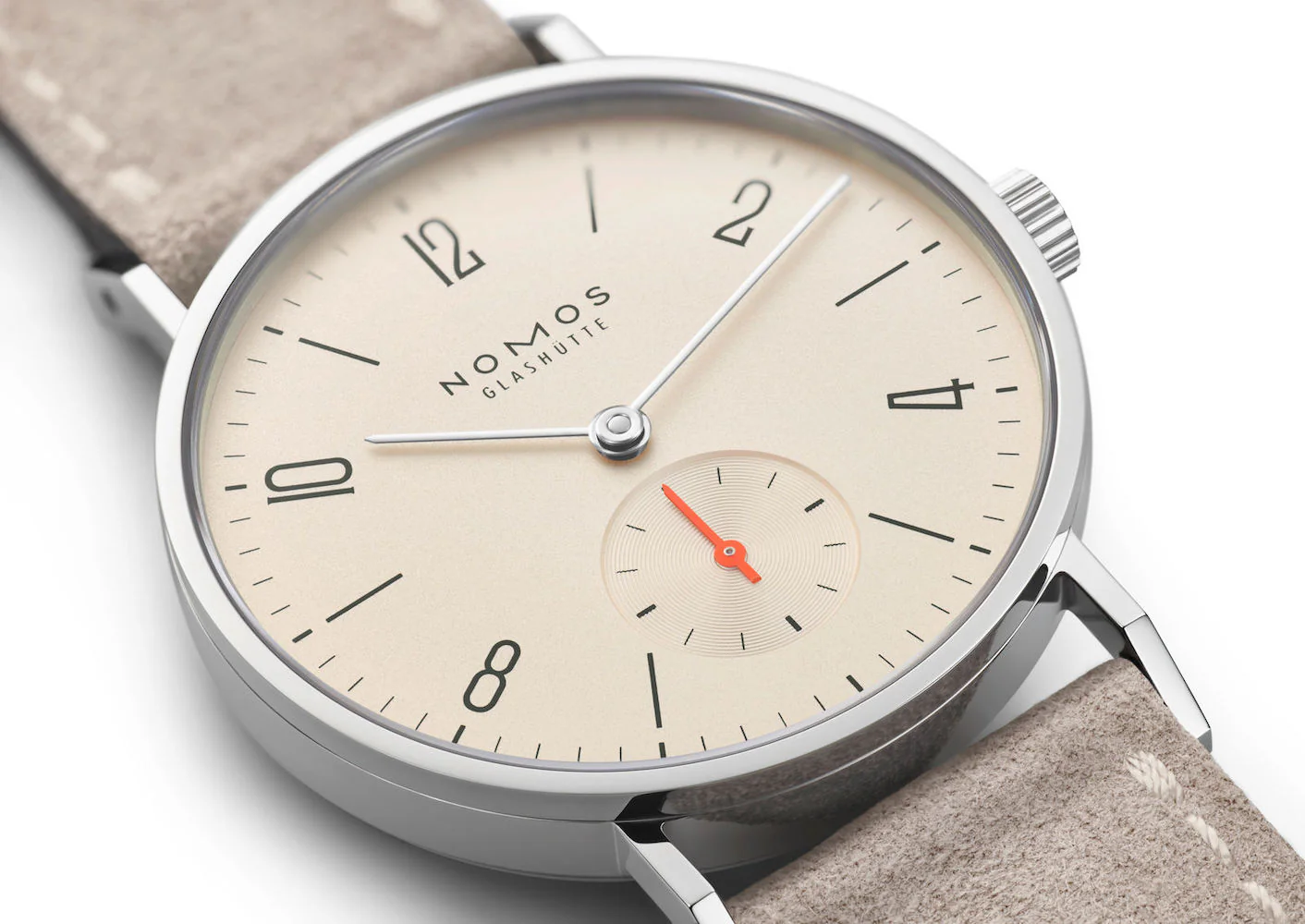 Nomos Glashutte Tangente 33 Champagne Sapphire Crystal Watch - Image 6