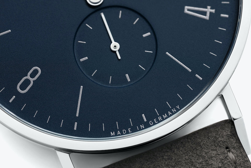 Nomos Glashutte Tangente 38 Midnight Blue Sapphire Crystal Watch - Image 4