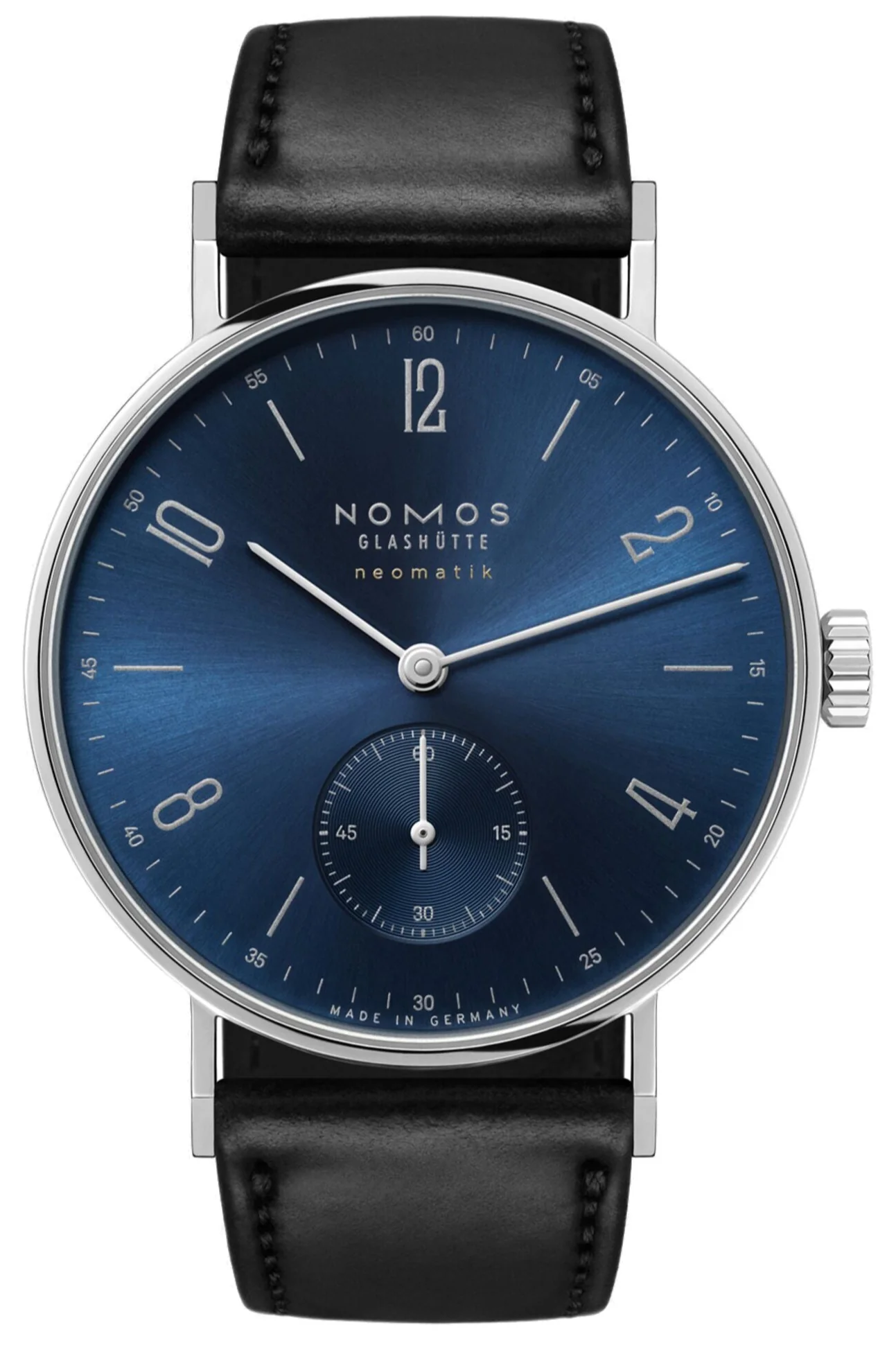 Nomos Glashutte Tangente Neomatik 39 Blue Gold Steel Back Watch