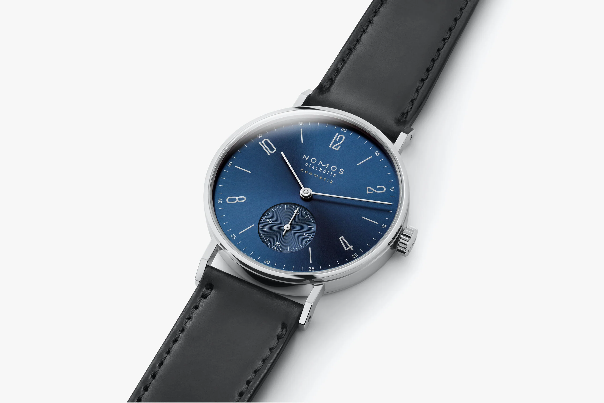 Nomos Glashutte Tangente Neomatik 39 Blue Gold Steel Back Watch - Image 6