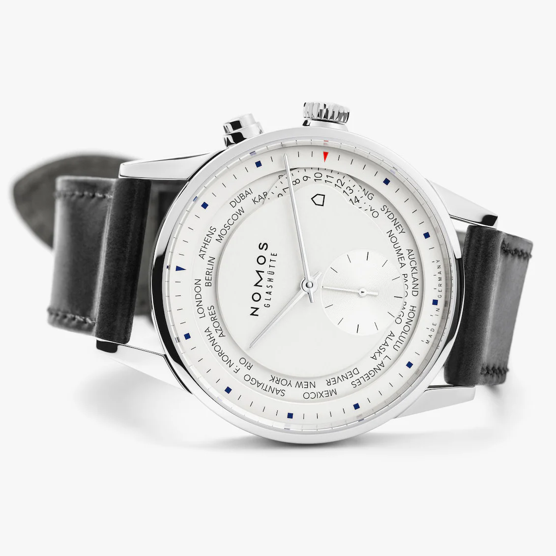 Nomos Glashutte Zurich Weltzeit Sapphire Crystal Watch - Image 3