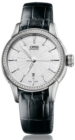 Oris Watch Artelier Lady Date Diamond Leather