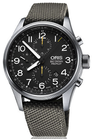 Oris Watch Big Crown ProPilot Chronograph Grey Textile