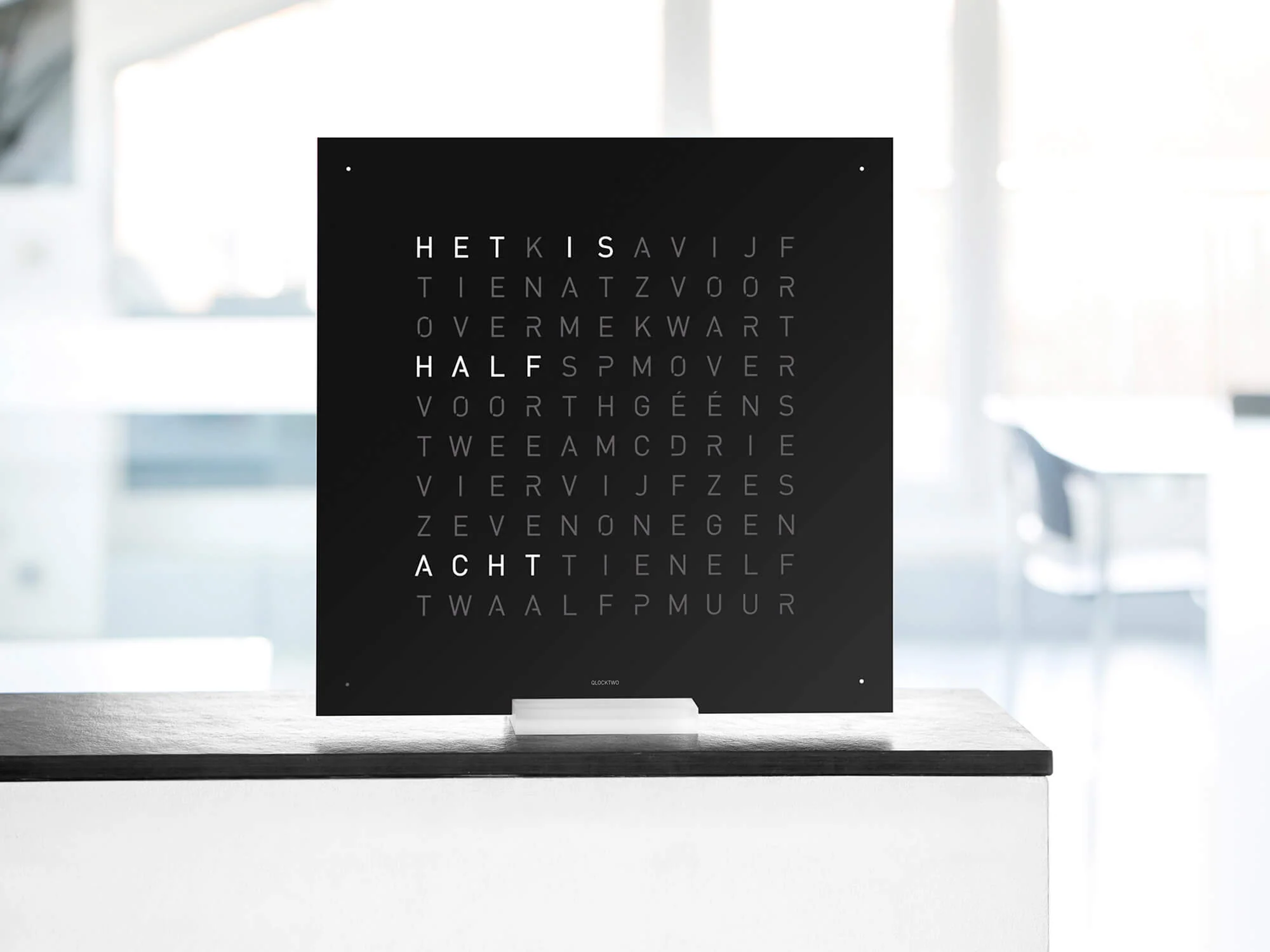 QLOCKTWO Earth 45 Black Pepper Wall Clock Watch - Image 4