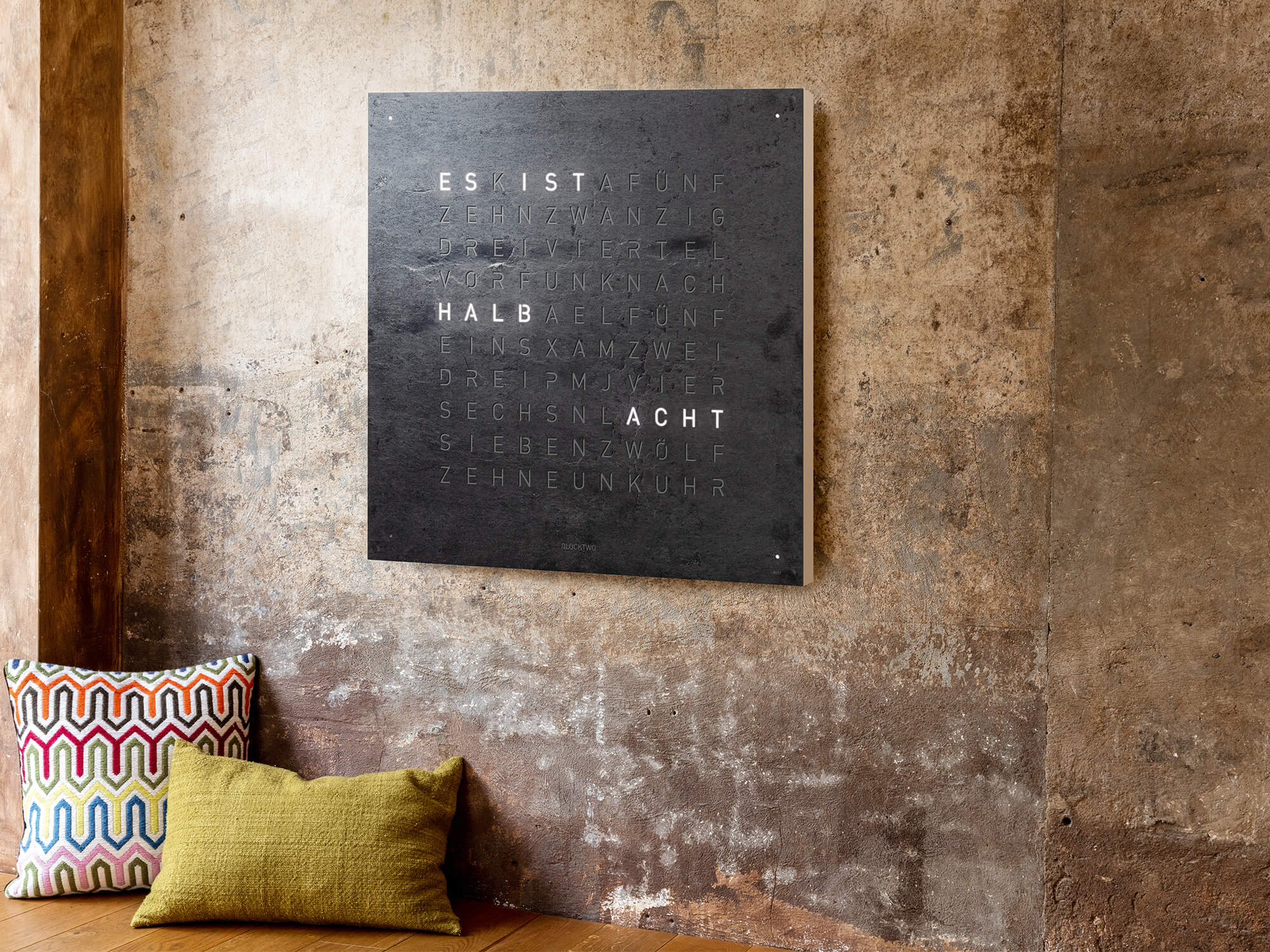 QLOCKTWO Earth 90 Creators Edition Metamorphite Wall Clock Watch - Image 3